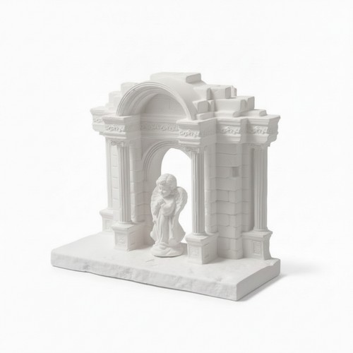 Miniatur tempel mit engel - mit,