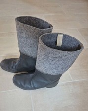Paar Stiefel Filz Größe 31 DDR Bekleidung Schuhe Filzstiefel alt 