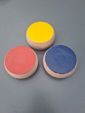 3 Kloats mit Bleikern in Rot,Blau u.Gelb / Boßeln / Scheiben / Kloat