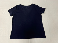 C&A Damen T-Shirt mit V-Ausschnitt, Schwarz, Gr. M