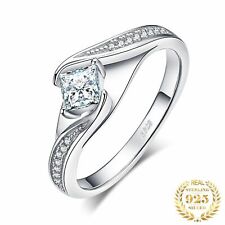 Hochzeit Ring 925 Sterlingsilber Prinzessin Verlobungsring Zirkonia Geschenk Neu