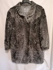 Pelzmantel Persianer Echt Pelz Gr. 44/46 Silbergrau