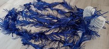 Girlande Fransengirlande blau 10m * Fransen 10cm * Karneval Fasching Party Deko