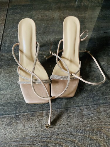 Glitzer high heels sandaletten - high,