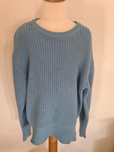 Jeansblauer strickpulli aus - jeansblauer,