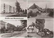 Foto AK DDR Wusterhusen ! Bergstrasse mit Oberschule !