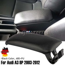Armlehne Für Audi A3 8P 2003–12 Deckel Mittelkonsole Abdeckung Schwarz PU Leder