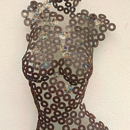 Metall skulptur wandfigur - skulptur,