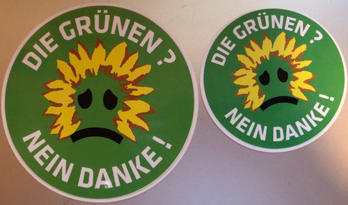 Grüne neindanke aufkleber - grüne,