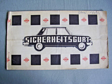 Doblina DDR Sicherheitsgurte für Wartburg und Trabant VEB Kombinat Döbeln 1967