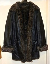 Julia S. Roma Damen Fell Lammnappa Lederjacke Winter Jacke Gr. 40 schwarz