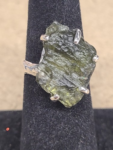 Sterling silber moldavit - sterling, ring