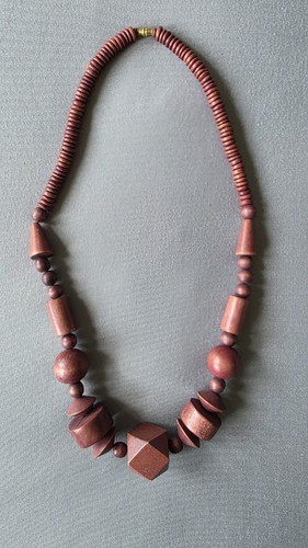 Holzkette statement kette - holzkette,