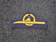 (RS1) Bundeswehr Marine U-Boot U Boot Tätigkeitsabzeichen Stoff Blau