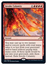 + Invoke Calamity near mint englisch Kamigawa Neon Dynasty Rare MtG Magic +