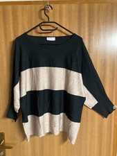 NEU BLOCK-STREIFEN-STRICK-PULLI Gr.XL/46/48 TRAUM IN SCHWARZ/BRAUN NEUES TEIL
