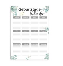 Geburtstagskalender - , a4