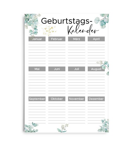 Geburtstagskalender - , a4