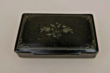 Französische Schatuelle für Tabak etc. schwarzer Lack um 1880 (76908)