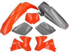 UFO Plastikkit passt an KTM SX 125 250 380 400 520 98-00 orange/silber