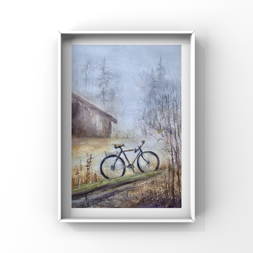 Original aquarell bild - original,