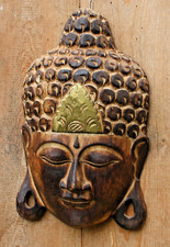 Maske Buddha Holzmaske