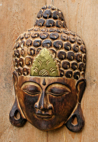 Maske buddha holzmaske - buddha,