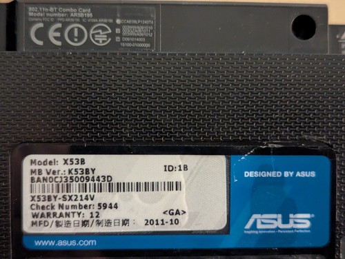 Asus x53b ersatzteile - x53b,
