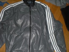 Neuwertiger Jogginganzug  aus Leder  Grau Gr.54   oder xxL grau