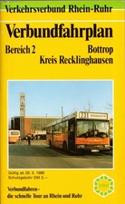 VRR Verbundfahrplan Verkehrsverb. Rhein-Ruhr Kursbuch 1988 Bus Bahn DB Bereich 2