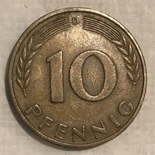 10 Pfennig bdl 1950 D ,ein
