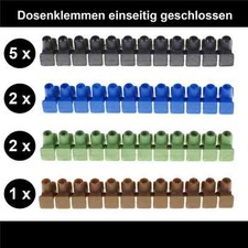 Werit Dosenklemmen 10x12 Stück Verteilerklemmen Einseitig geschlossen 10 Riegel
