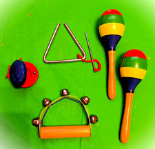 super Musikinstrumente für Kinder im Set Triangel Holzrassel und viel mehr s.u.