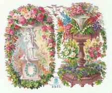 Oblaten scrap die cut chromo / Bogen  Nr. 3201 Pute Blumen Rose  filigran