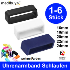 Uhrenarmband Schlaufe Armband Ersatzschlaufe Keeper Kautschuk Silikon 16-24mm