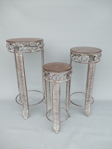 Metalltisch 3er set - metalltisch,