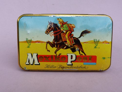 Alte blechdose mexiko post - blechdose,