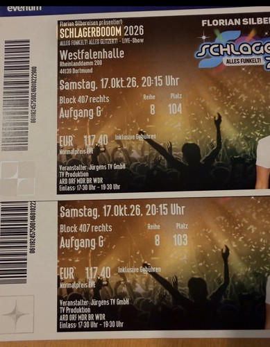 Schlagerboom 2026 tv - schlagerboom, 17.10.