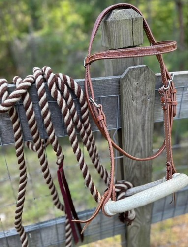 Bitless hackamore rawhide - bitless,