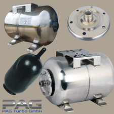 Edelstahl Druckkessel 24 50 100L Ausdehnungsgefäß Membrankessel Flansch Membrane