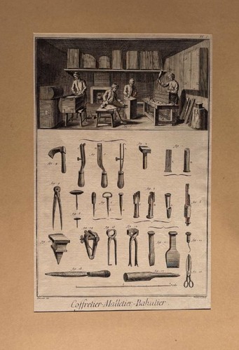 Kupferstich 1770 coffretier - kupferstich, ca.1770