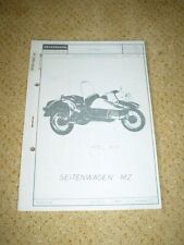orig. MZ ES 250/2 Superelastik-Seitenwagen Ersatzteilliste ETK 74 Neckermann