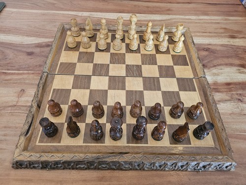 Klappbares schachspiel aus - klappbares,