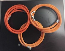 3x Propangasschlauch /LPG in 2000/ 2500 / 3000 mm 1/4" beidseitig für Flüssiggas