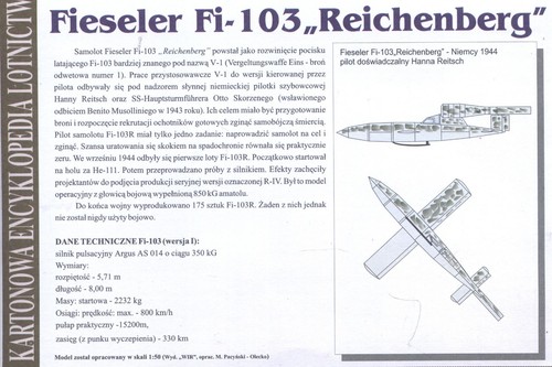 Kartonowa fieseler fi 103 - kartonowa,