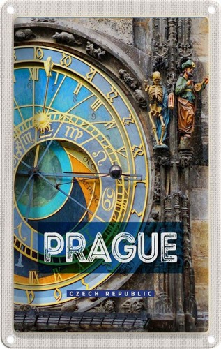 Blechschild 18x12 prague - blechschild,