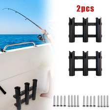 2x Rutenhalter 3fach Halter Bootsrutenhalter Rutenständer für Angelruten Haltbar