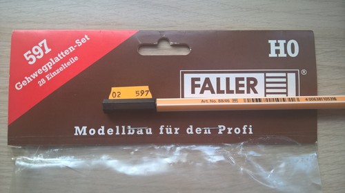Faller gehwegplatten set 597 - gehwegplatten-set,
