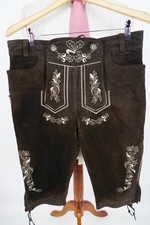 Bergland Trachten Lederhose Gr.48 100% Leder Dunkel Braun sehr guter Zustand
