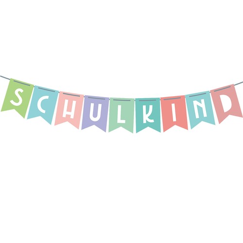 Schulkind girlande dekoration - girlande,
